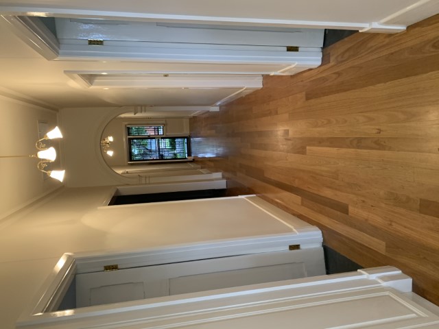 Wood floor hall